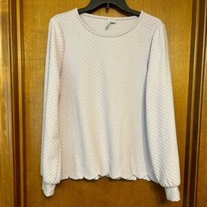 2 for 1 deal* Elle lavender colored, textured long sleeve tunic size L